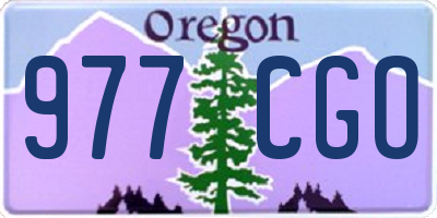 OR license plate 977CGO