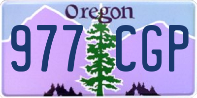 OR license plate 977CGP