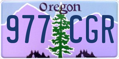 OR license plate 977CGR