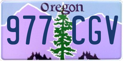 OR license plate 977CGV