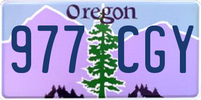 OR license plate 977CGY