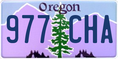 OR license plate 977CHA
