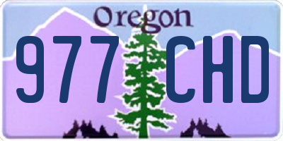 OR license plate 977CHD