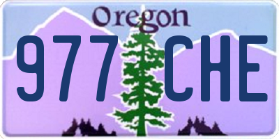 OR license plate 977CHE