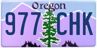 OR license plate 977CHK
