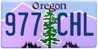 OR license plate 977CHL