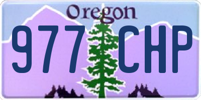 OR license plate 977CHP