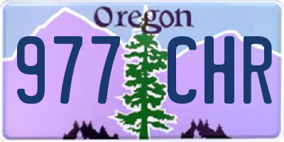 OR license plate 977CHR