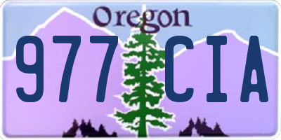 OR license plate 977CIA