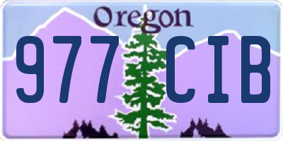 OR license plate 977CIB