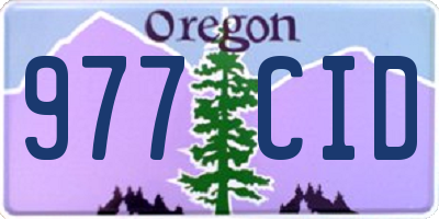 OR license plate 977CID