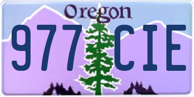 OR license plate 977CIE