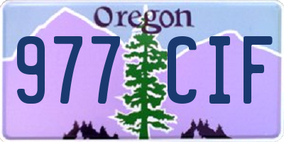 OR license plate 977CIF