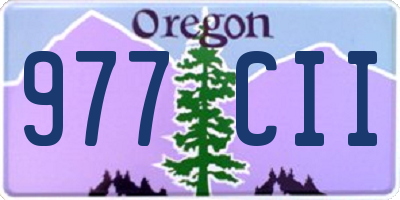 OR license plate 977CII