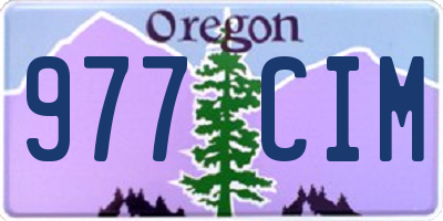 OR license plate 977CIM