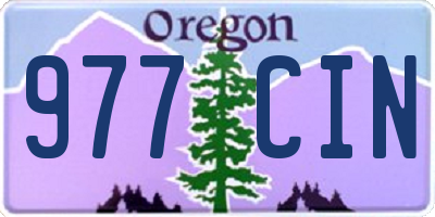 OR license plate 977CIN