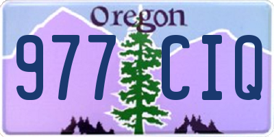 OR license plate 977CIQ