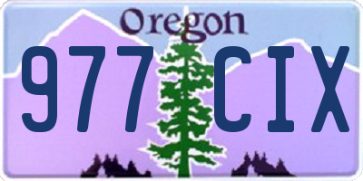 OR license plate 977CIX