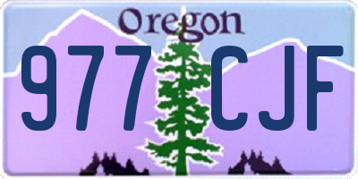 OR license plate 977CJF