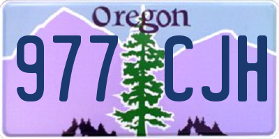 OR license plate 977CJH