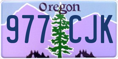 OR license plate 977CJK