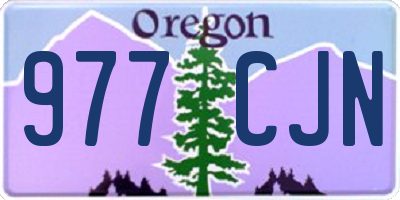 OR license plate 977CJN