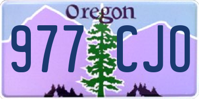 OR license plate 977CJO