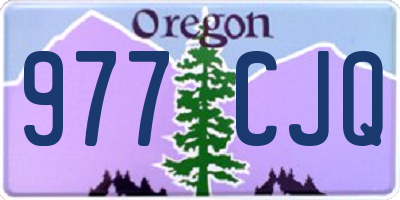 OR license plate 977CJQ