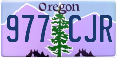 OR license plate 977CJR