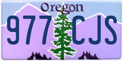 OR license plate 977CJS