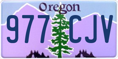 OR license plate 977CJV
