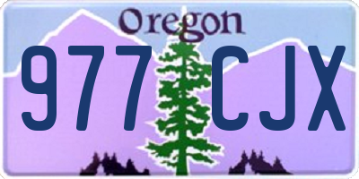 OR license plate 977CJX