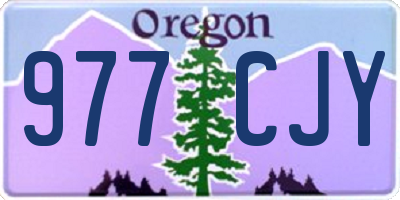 OR license plate 977CJY