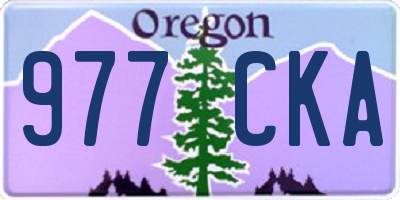 OR license plate 977CKA