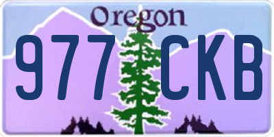 OR license plate 977CKB