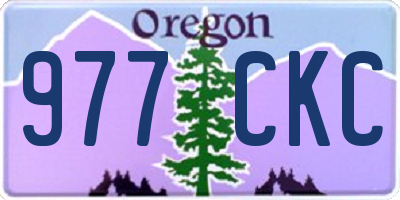 OR license plate 977CKC