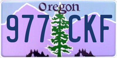 OR license plate 977CKF