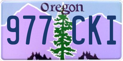 OR license plate 977CKI