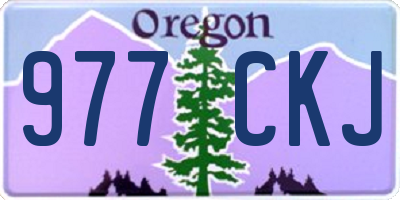 OR license plate 977CKJ