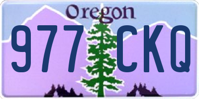 OR license plate 977CKQ