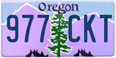 OR license plate 977CKT