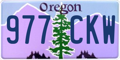 OR license plate 977CKW