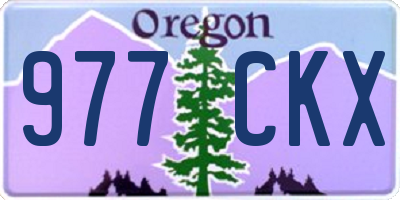 OR license plate 977CKX
