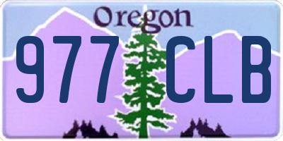 OR license plate 977CLB