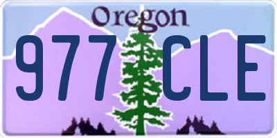 OR license plate 977CLE