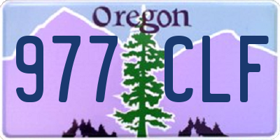 OR license plate 977CLF
