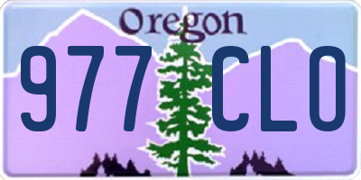 OR license plate 977CLO