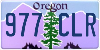 OR license plate 977CLR