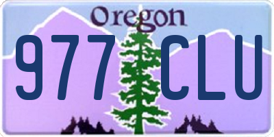 OR license plate 977CLU