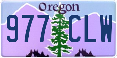 OR license plate 977CLW